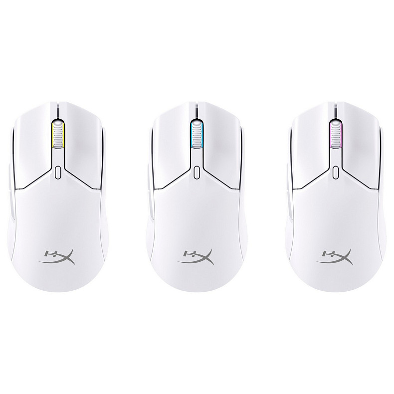 Мышь HyperX Pulsefire Haste 2 mini, RGB, USB-A/WL/BT, белый