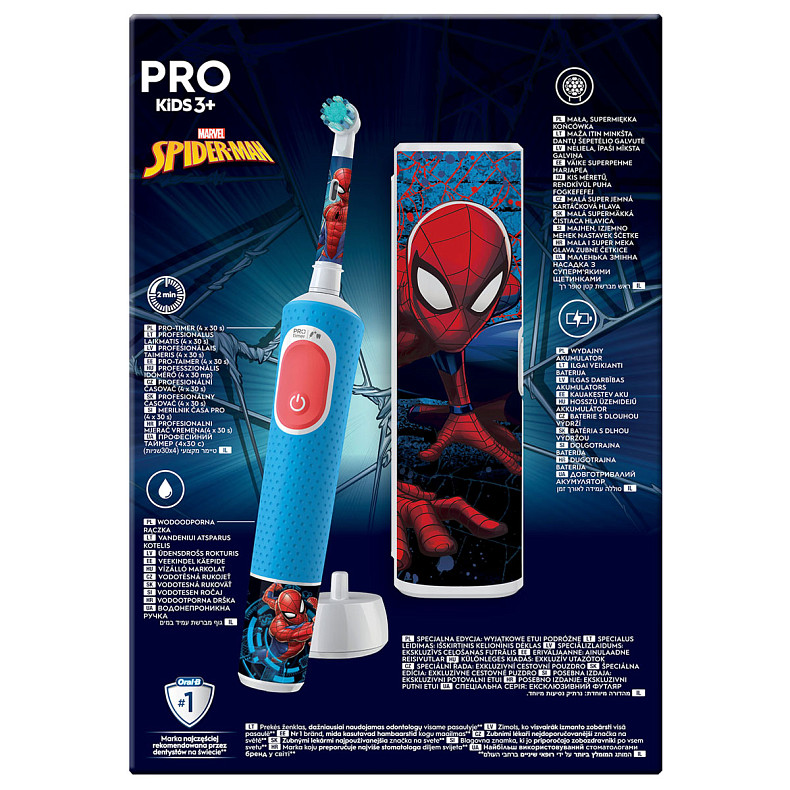 Зубная щетка BRAUN Oral-B D103.413.2KX Spider-Man типа 3708 (3+)