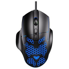 Мышка Aula F812 Wired gaming mouse with 7 keys Black (6948391213132)