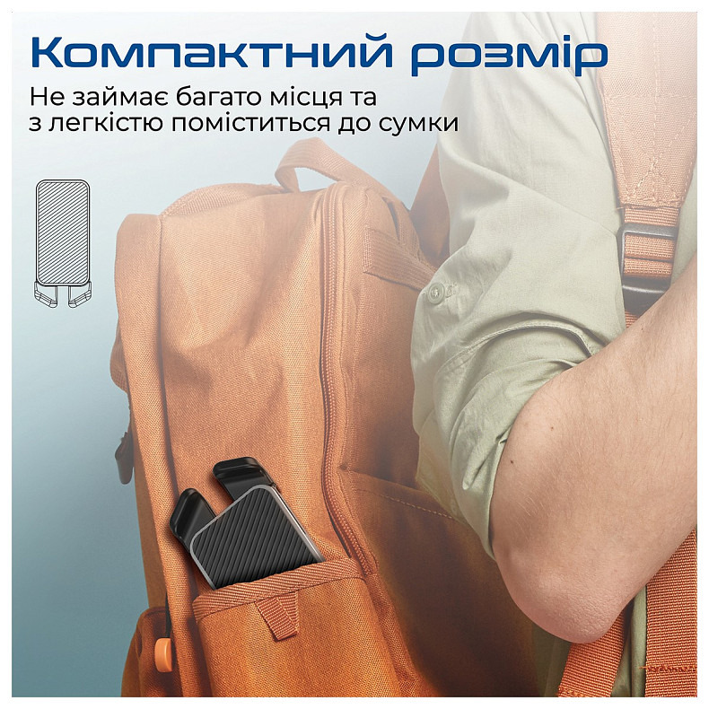 Підставка для ноутбука Promate PocketMount Grey