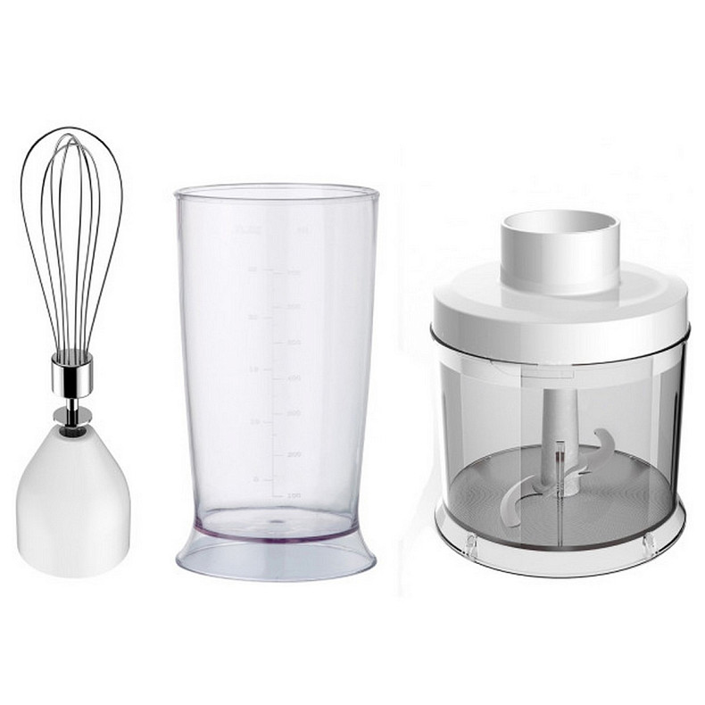 Блендер BROCK HBS 6001 WH ручний 300Вт/ 2 швидк./чаша для змішування 700мл/мультиподрібнювач 500мл