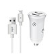 Автомобильное зарядное устройство Piko CC-312 (2USB, 3.1A) White + кабель Lightning (1283126538810)