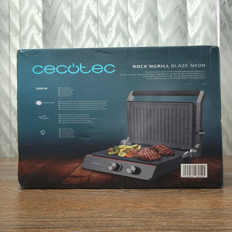 Гриль электрический CECOTEC Rock'nGrill Blaze Neon - Уценка