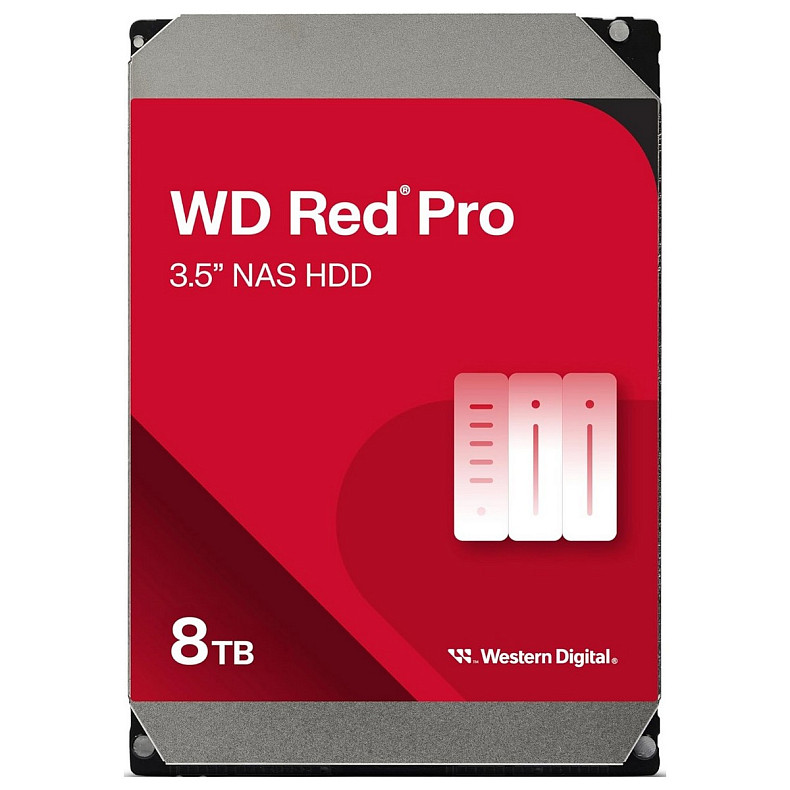 Жорсткий диск WD 8TB 3.5" 7200 256MB SATA Red Pro NAS