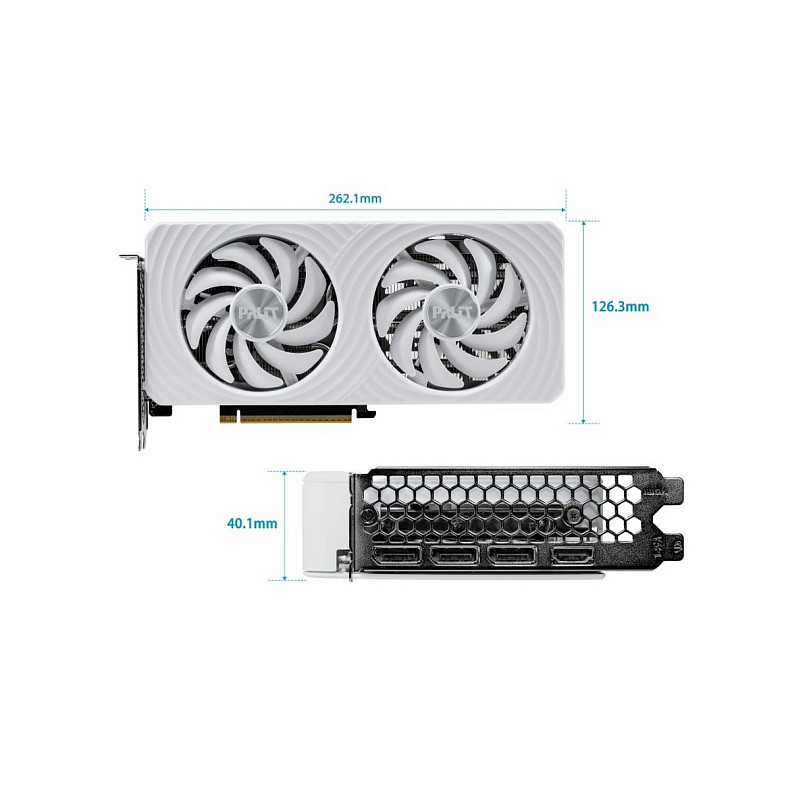 Відеокарта Palit GeForce RTX 5060 White OC 8GB GDDR7 (NE75060U19P1-GB2063M)