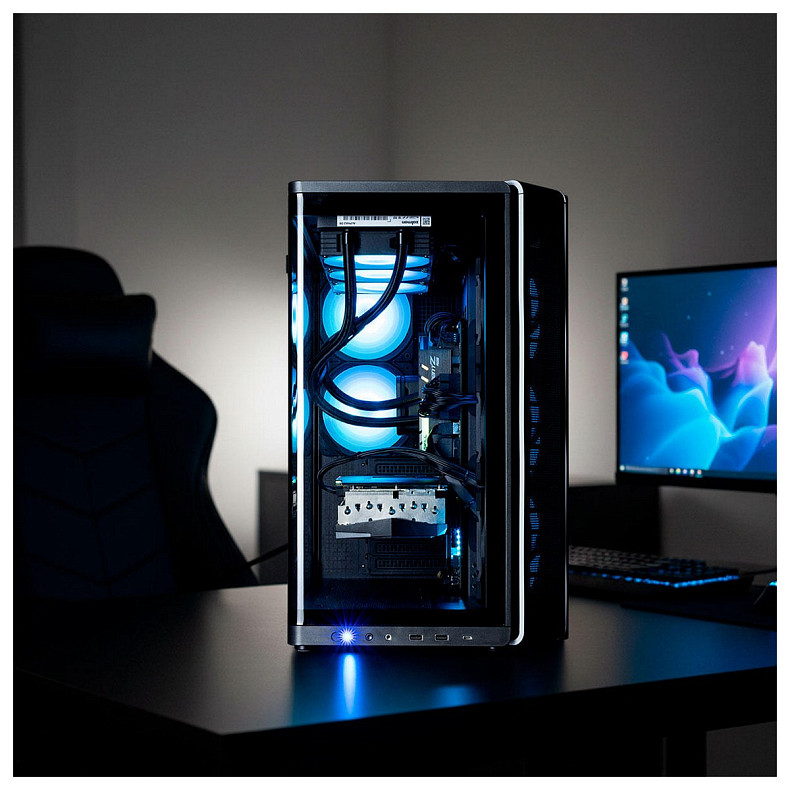 Корпус Zalman P60 без БЖ, 2xUSB3.0, 1x Type C, 3x120мм ARGB Reverse, 2x120мм ARGB, VGA 435мм, LCS re