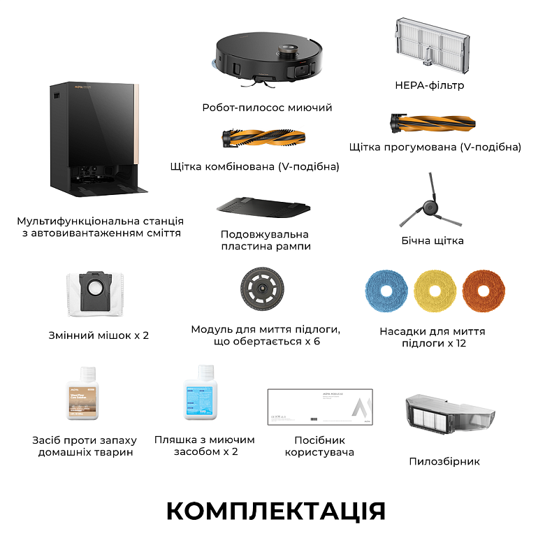 Робот пилосос MOVA MOBIUS 60 Black-EUA