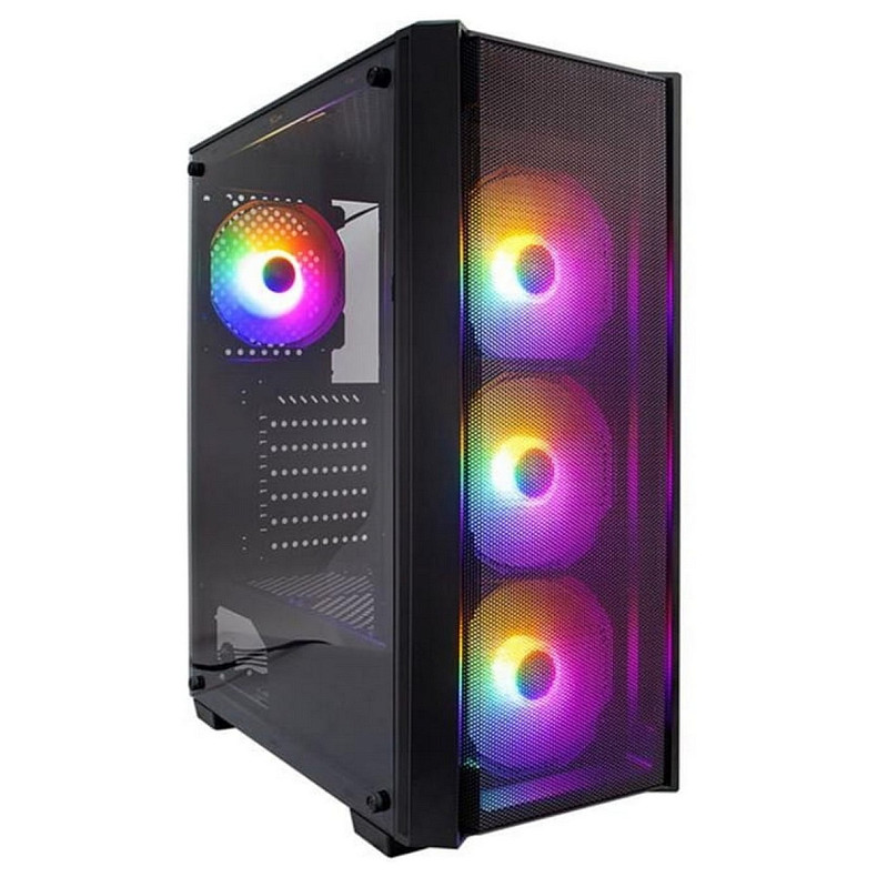 Корпус 1stPlayer X4-4F1 Black 600W