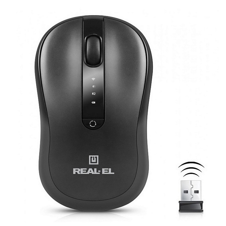Мышь беспроводная REAL-EL RM-450W Black