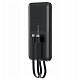 УМБ Choetech 10000mAh 22,5W Fast Charge MicroUsb,USB-A,USB-C,build-in USB-C/Lightning cable Black