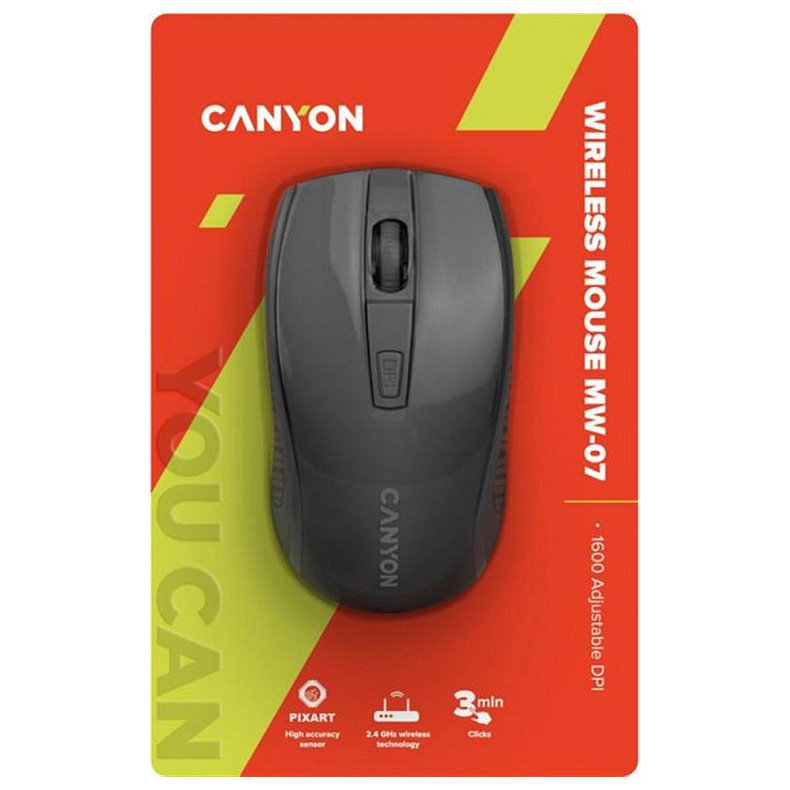 Миша бездротова Canyon MW-7 Wireless Black (CNE-CMSW07B)