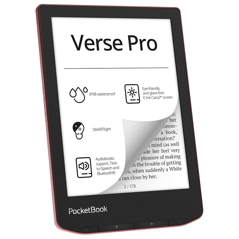 Електронна книжка PocketBook 634 Verse Pro Passion Red (PB634-3-CIS)