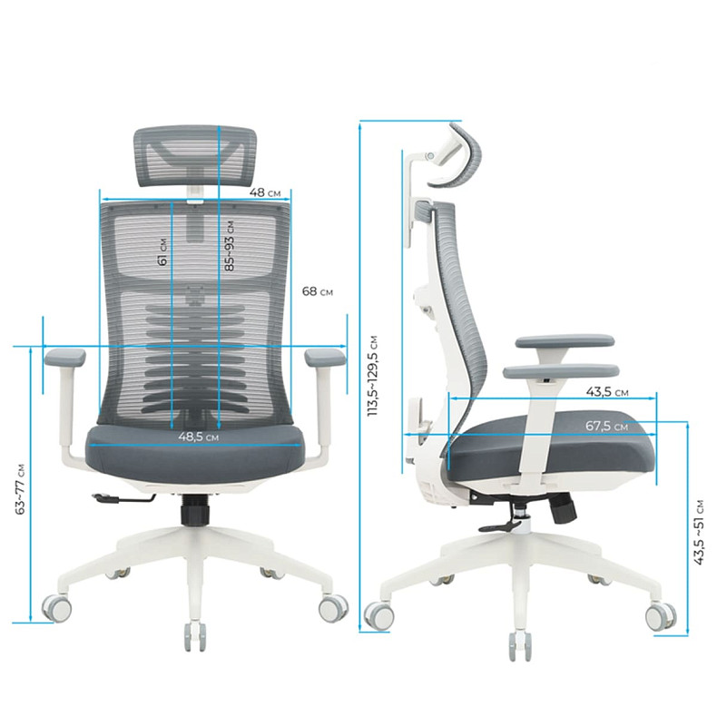 Офисное кресло OfficePro Balance OC550-W-DG-DG