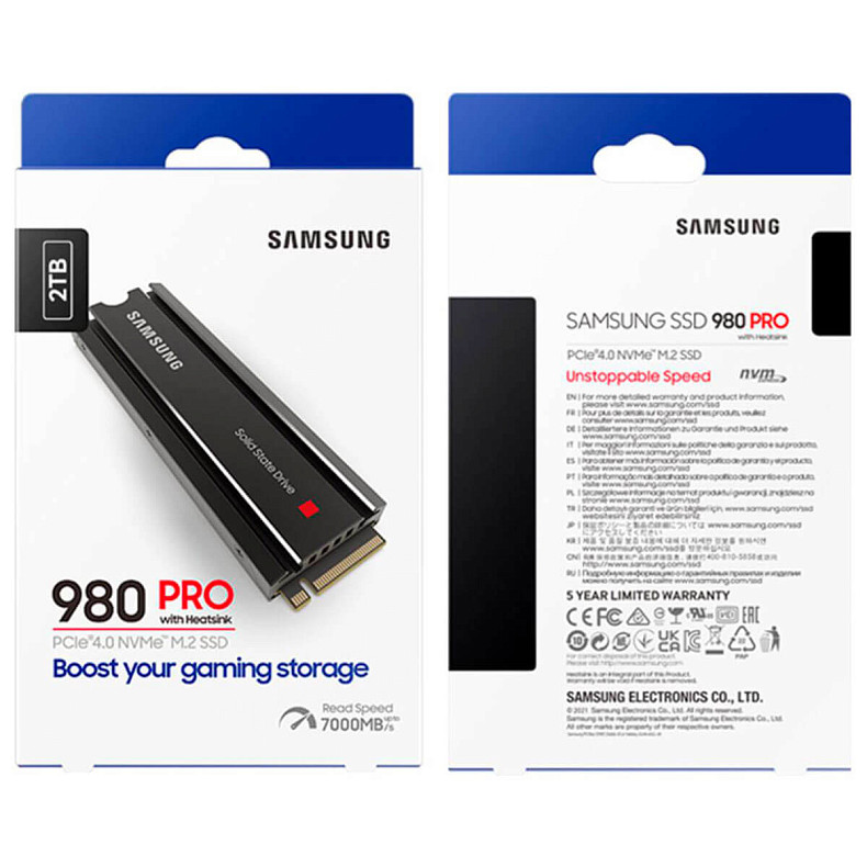 SSD диск Samsung 980 PRO w/ Heatsink 2 TB (MZ-V8P2T0CW)