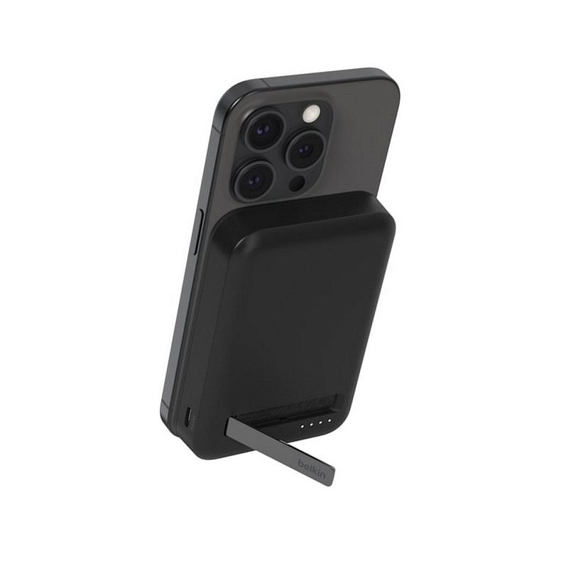 Аккумулятор портативный литий-ионный Power Bank Belkin 8000мА·ч, 15Вт, MagSafe Qi2, черный