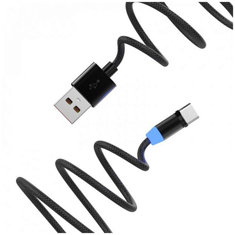 Кабель SkyDolphin S59KIT Magnetic USB - Lightning + microUSB + Type-C 1м, Black (USB-000547)