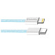 Кабель ColorWay Lightning + Type-C USB (M/M), 3.0 А, 1 м, Blue (CW-CBPDCL061-BL)