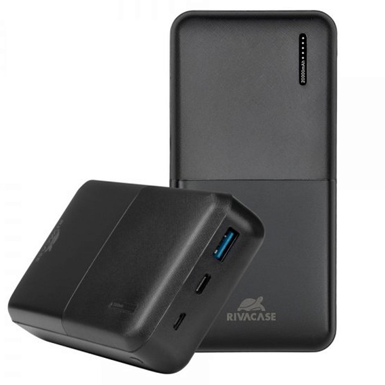 Універсальна мобільна батарея Rivacase RIVAPOWER VA2571 20000mAh QC/PD 18W Black