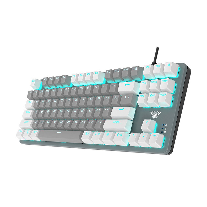 Клавиатура Aula Mechanical F3287 Grey/White keycap KRGD blue (6948391240954)