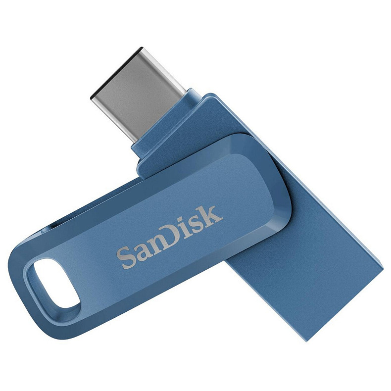 Накопитель SanDisk 128GB USB 3.1 Type-A + Type-C Ultra Dual Drive Go Navy Blue