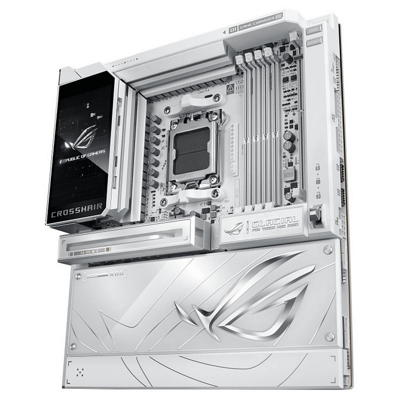 Материнcька плата ASUS ROG CROSSHAIR X870E GLACIAL sAM5 X870E 4xDDR5 M.2 USB Type-C Wi-Fi BT E-ATX б