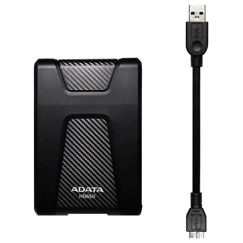 Зовнішній жорсткий диск 2.5" ADATA DashDrive Durable HD650 1TB USB 3.1 Black