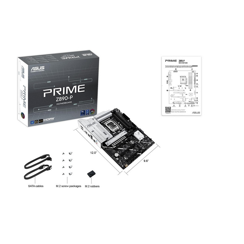 Материнcька плата ASUS PRIME Z890-P s1851 Z890 4xDDR5 M.2 HDMI DP ATX