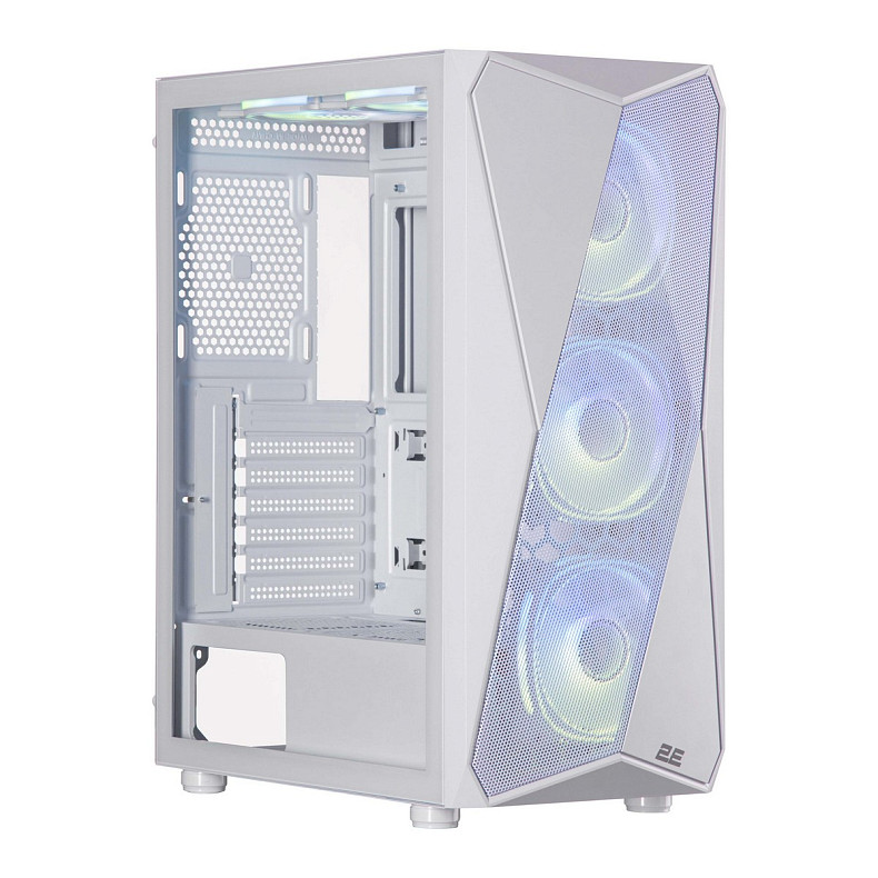 Корпус 2E GAMING Aruba G3313W, без БП 1xUSB3.0, 2xUSB2.0, 5x120мм ARGB, VGA 330мм, LCS ready, HUB, T