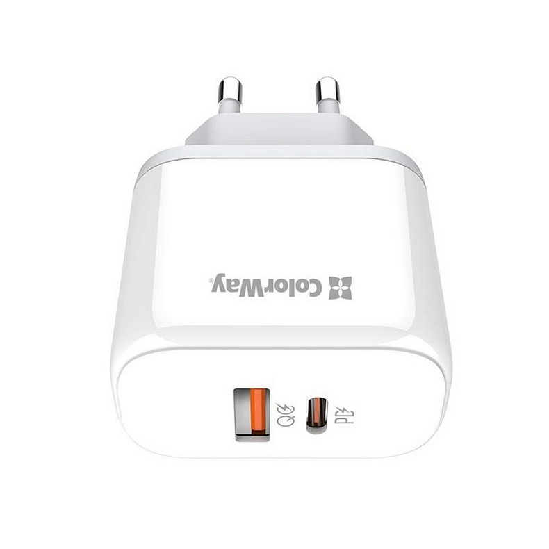 Сетевое зарядное устройство ColorWay Power Delivery Port PPS USB (Type-C PD + USB QC3.0) (45W) Black
