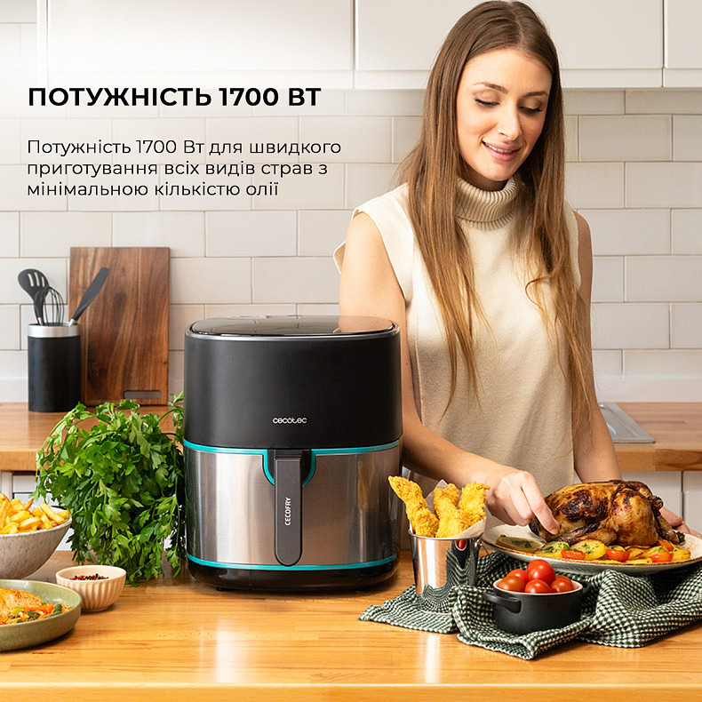 Мультипечь (аэрогриль-фритюрница) CECOTEC Cecofry Fantastik Inox 6500 Acc Kit