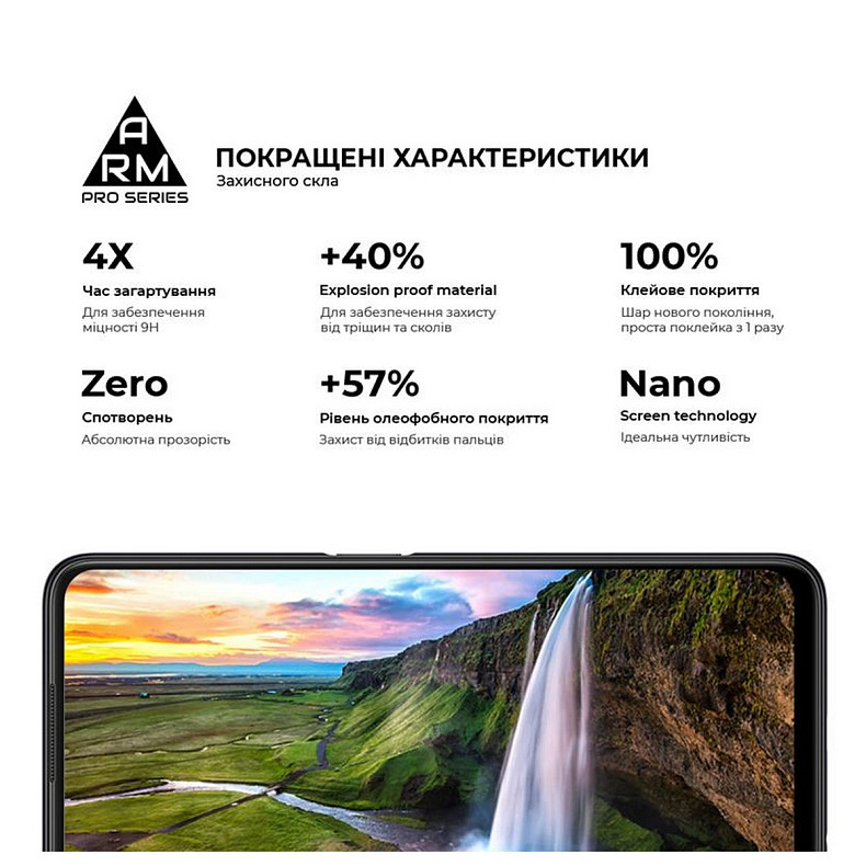 Захисне скло Armorstandart Pro для Oppo A96 Black (ARM61037)