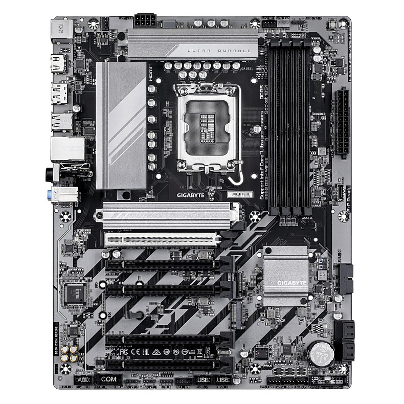 Материнская плата GIGABYTE B860 DS3H WIFI6E sAM5 B860 4xDDR5 M.2 Wi-Fi BT HDMI DP ATX