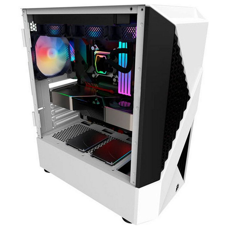 Корпус 1stPlayer F3-A-4F1 White 600W