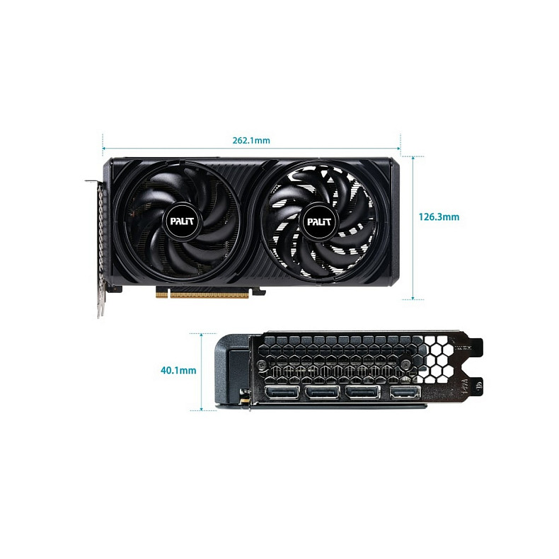 Видеокарта Palit GeForce RTX 5060 8GB GDDR7 Infinity 2 OC (NE75060V19P1-GB2063L)