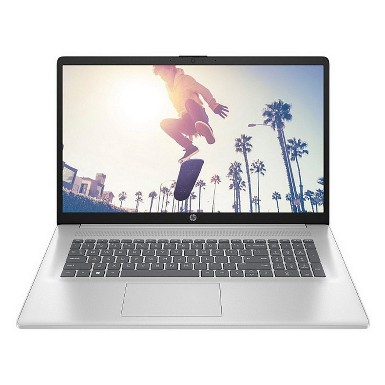 Ноутбук HP 17-cn4040ru 17.3" FHD IPS AG, Intel 7-150U, 16GB, F1TB, UMA, DOS, серебристый