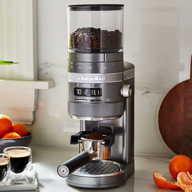 Кофемолка KitchenAid Artisan 5KCG8433EMS серебряный медальон