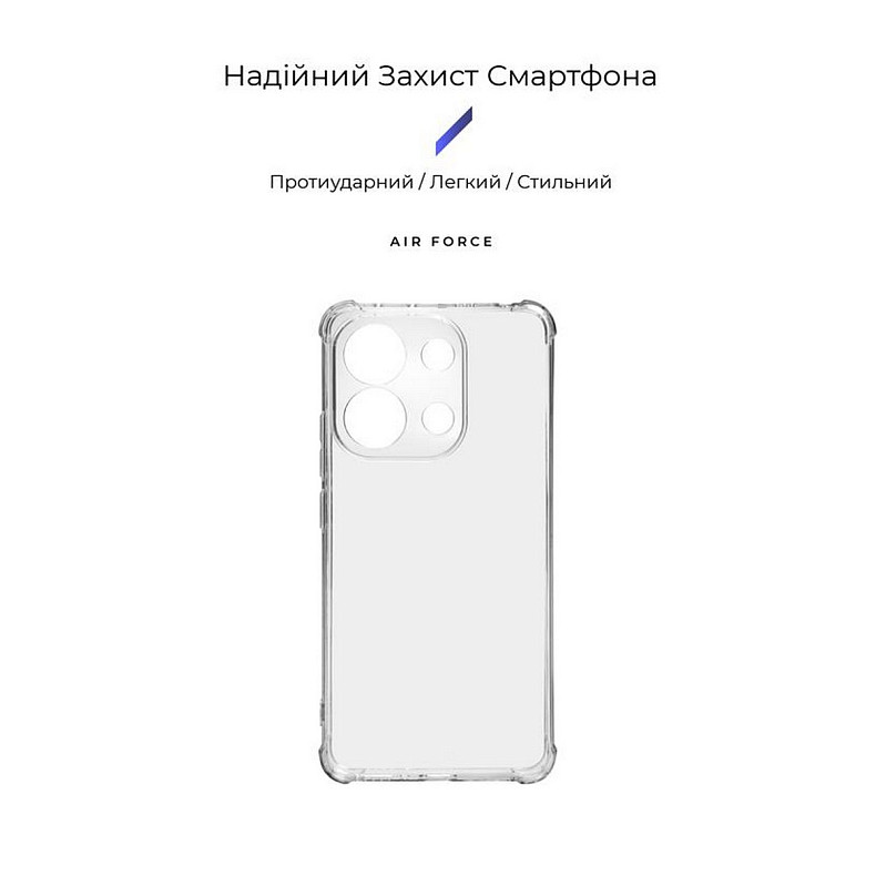 Чехол-накладка Armorstandart Air Force для Xiaomi Redmi Note 13 4G Camera cover Transparent (ARM7470