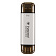 SSD зовнішній Transcend 1TB ESD310S, USB 10Gbps, Type C/A Сріблястий