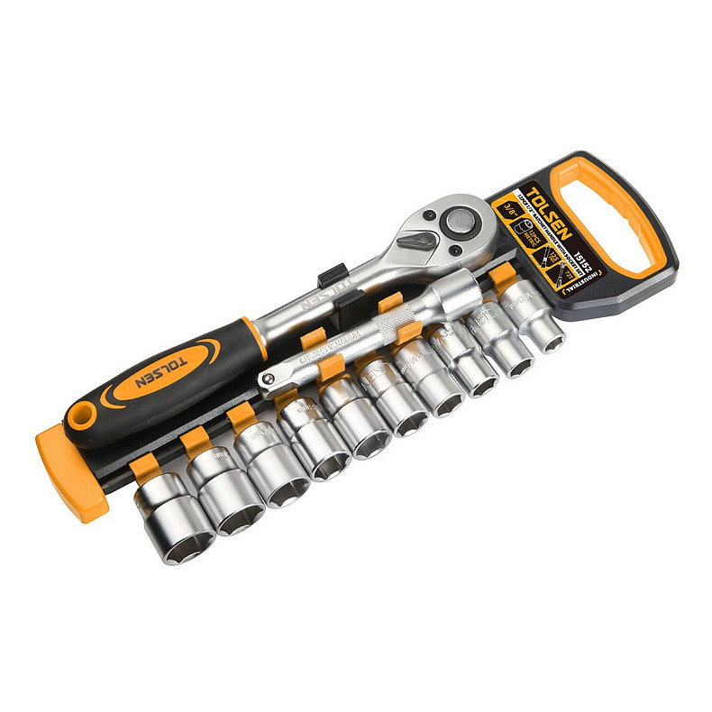 Набір торцевих головок Tolsen Профі, 1/2", 12шт, CrV (15152)