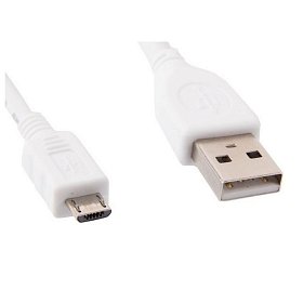 Кабель Cablexpert USB - micro USB V 2.0 (M/M), 0.5 м, белый (CCP-mUSB2-AMBM-W-0.5M)