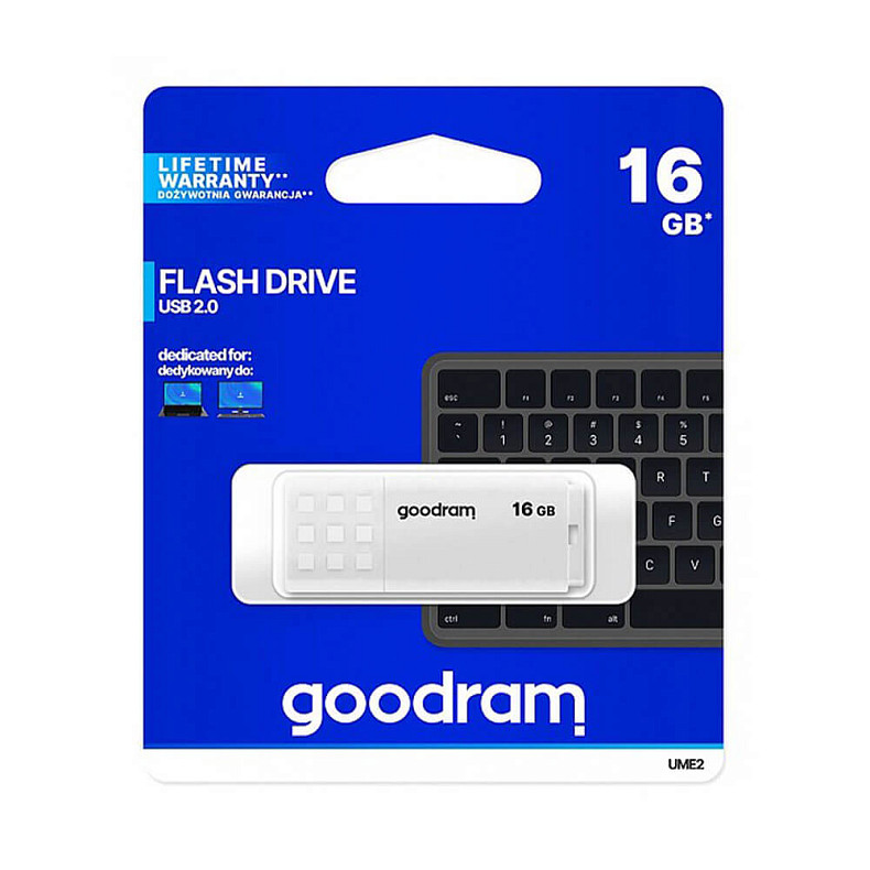 Флеш-накопитель USB 16GB GOODRAM UME2 White (UME2-0160W0R11)