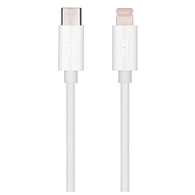 Кабель 2E USB-C > Lightning, 1м, Glow, білий