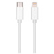 Кабель 2E USB-C > Lightning, 1м, Glow, белый