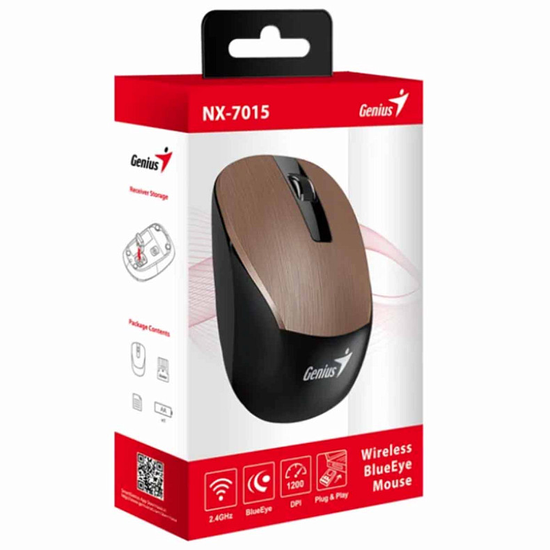 Мышь Genius Brown 1600 dpi NX-7015