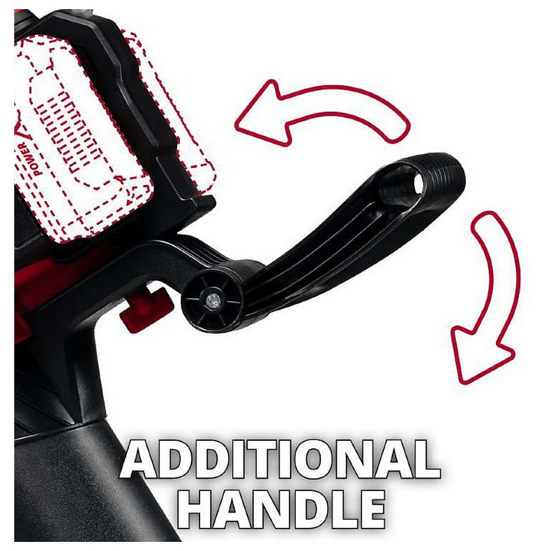 Повітродув-пилосос садовий акумуляторний Einhell GE-LB 36/230 Li E - Solo 36В PXC 230км/год 700куб/г