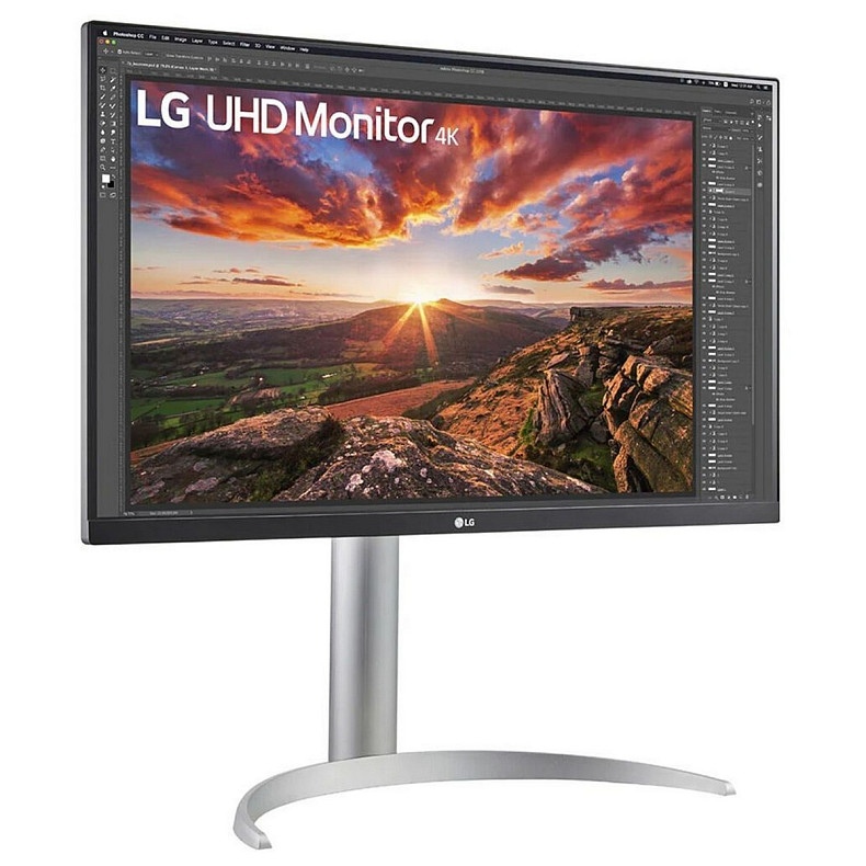 Монітор LG 27" 27UP850N-W 2xHDMI, DP, USB-C, MM, IPS, 3840x2160, DCI-P3 95%, FreeSync, Pivot, HDR400