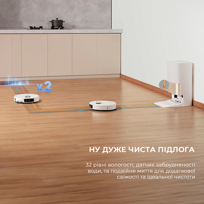 Робот-пилосос миючий Dreame Bot X40 Ultra Complete White