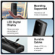 УМБ Vention 20000mAh 22.5W 3A PD, Micro-USB,USB-C,2xUSB-A,Built-in USB-C+Lightning Cables Black