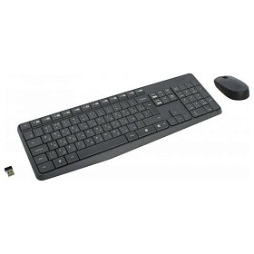 Комплект (клавіатура, миша) бездротовий Logitech MK235 Grey USB (920-007931)