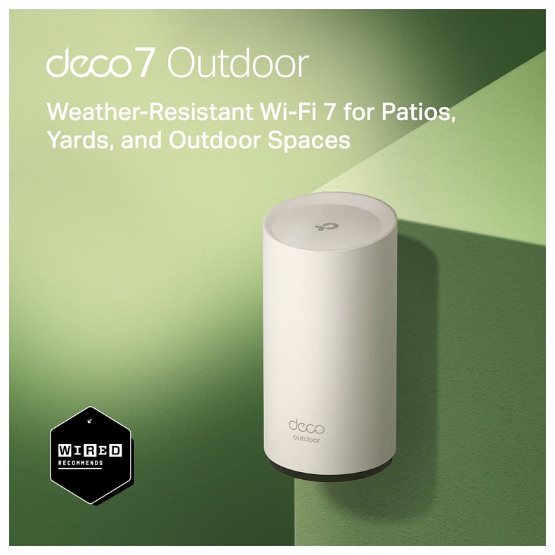 WiFi-Mesh система TP-LINK Deco BE25 BE5000, 2x2.5GE LANWAN, 1мод, зовнішня